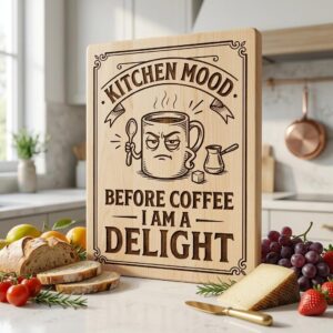 Funny Kitchen Humor Board Designs, Sassy Vintage Engraving for Charcuterie