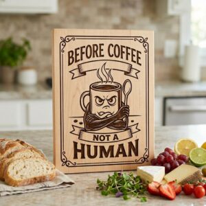 Funny Kitchen Humor Board Designs, Sassy Vintage Engraving for Charcuterie