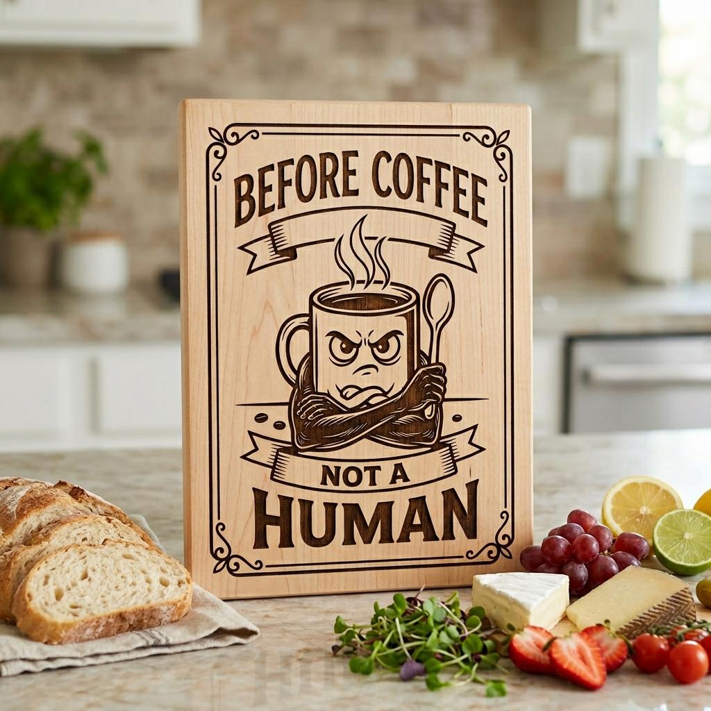 Funny Kitchen Humor Board Designs, Sassy Vintage Engraving for Charcuterie