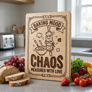 Funny Kitchen Humor Board Designs, Sassy Vintage Engraving for Charcuterie