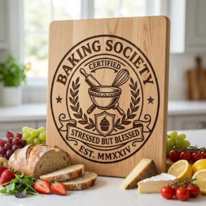 Funny Kitchen Sayings, Vintage Baking Designs for Charcuterie Board Engraving