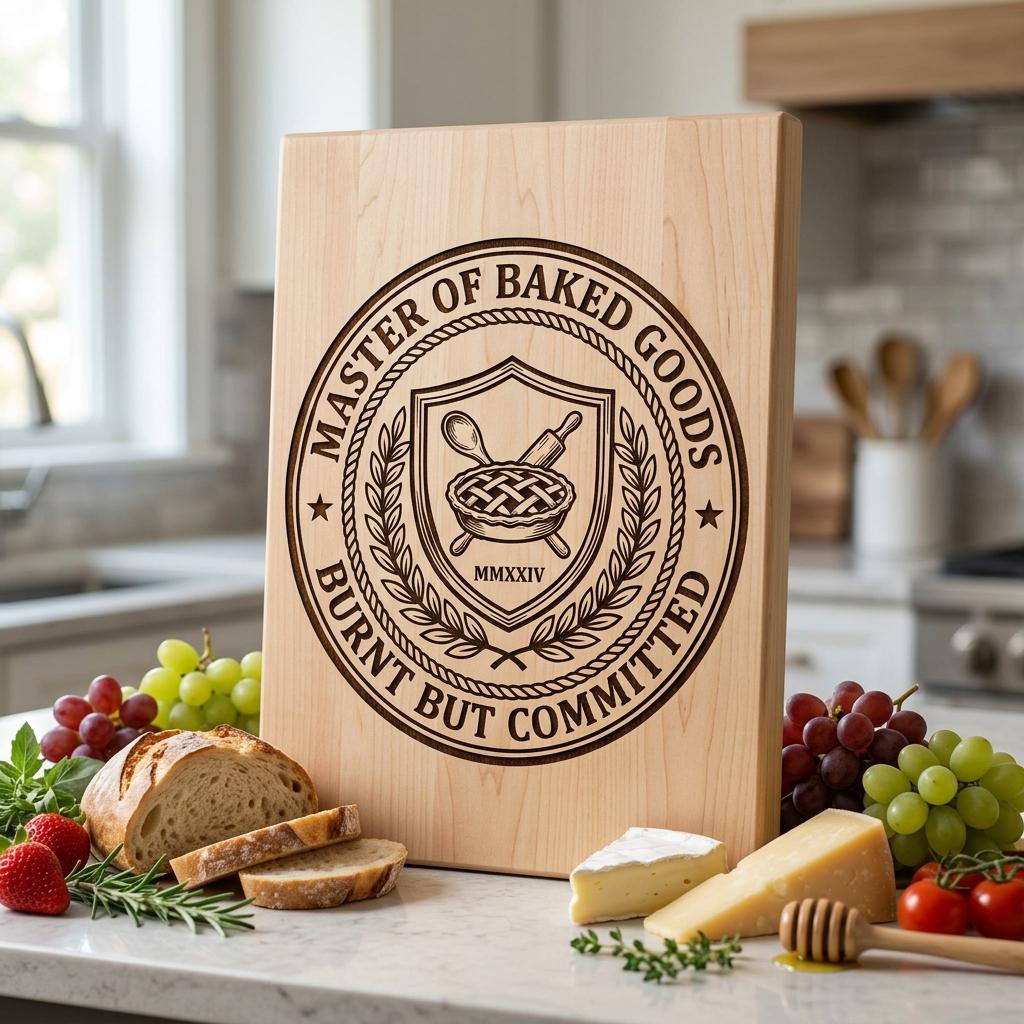 Funny Kitchen Sayings, Vintage Baking Designs for Charcuterie Board Engraving