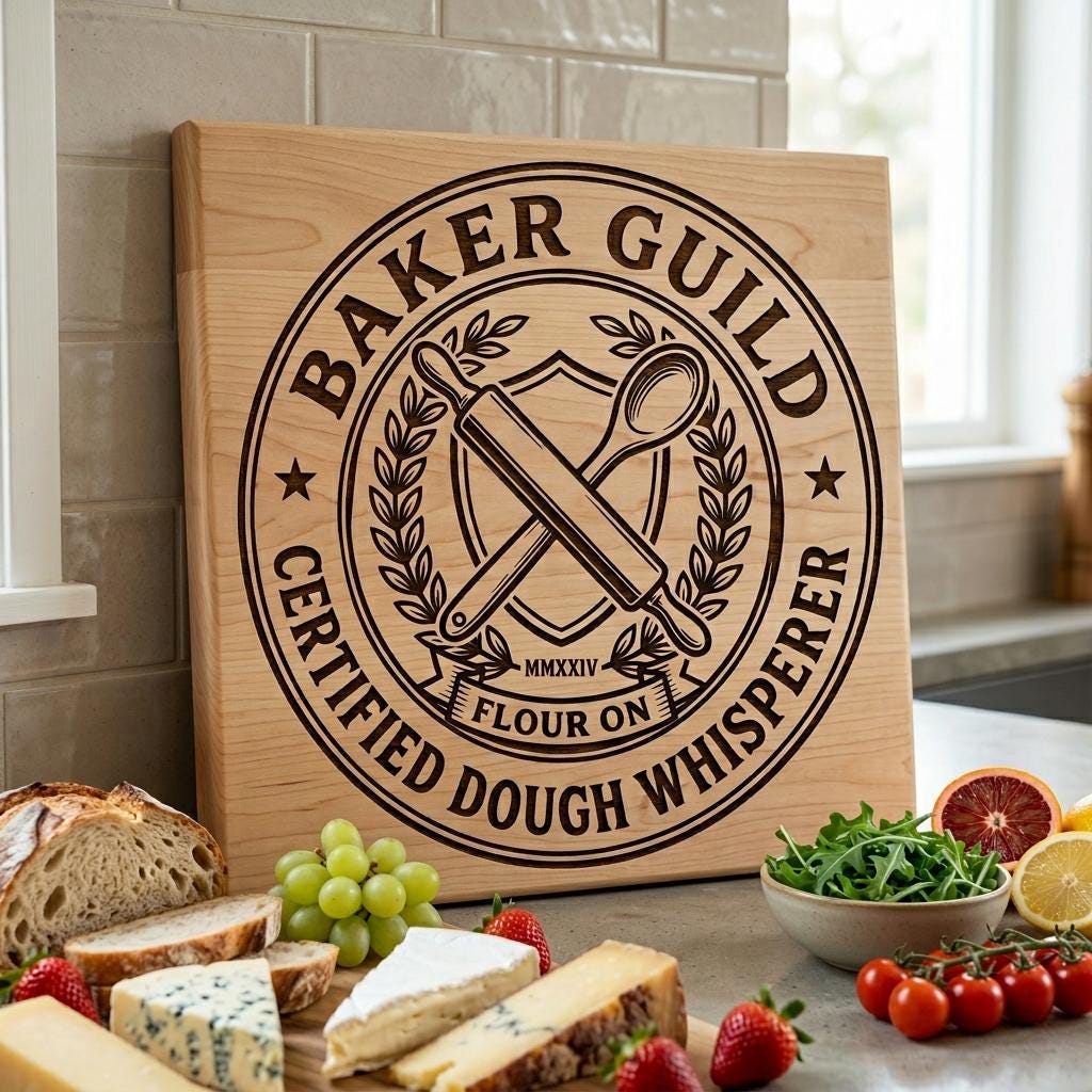 Funny Kitchen Sayings, Vintage Baking Designs for Charcuterie Board Engraving