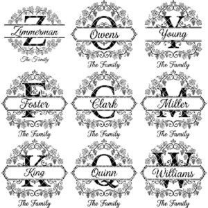 Grapevine Monogram Alphabet for Laser Engraving, Custom Family Board Gift