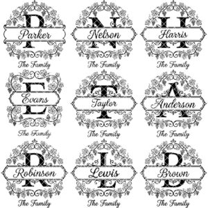 Grapevine Monogram Alphabet for Laser Engraving, Custom Family Board Gift