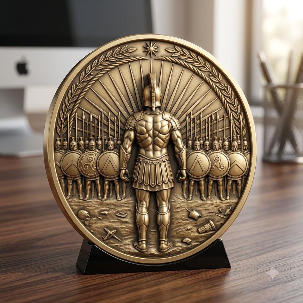 Greek Coin Medallion Depth Map Bundle, Warrior and Ship Relief Laser File