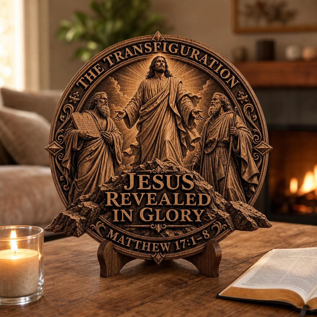 Jesus 3D Illusion Laser Engraving File, Christian PNG Wood Design Bundle