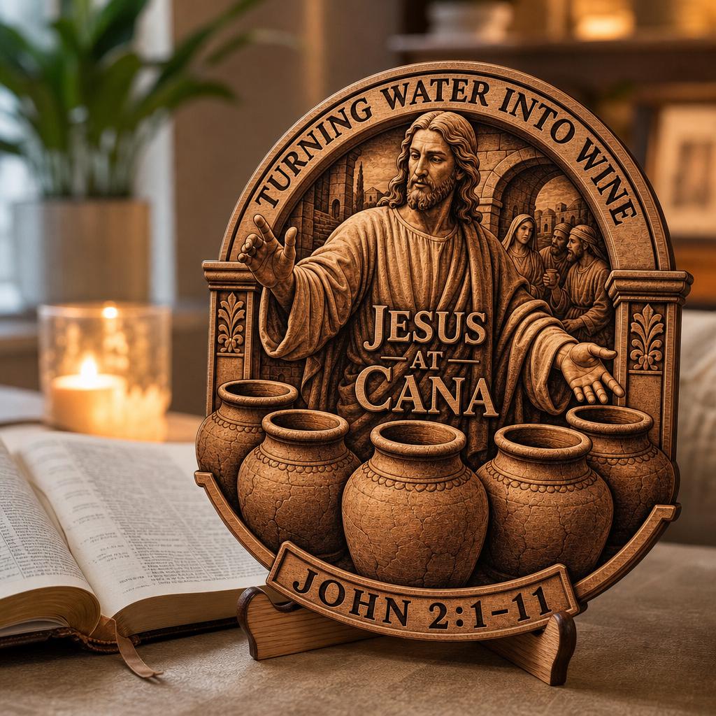 Jesus 3D Illusion Laser Engraving File, Christian PNG Wood Design Bundle