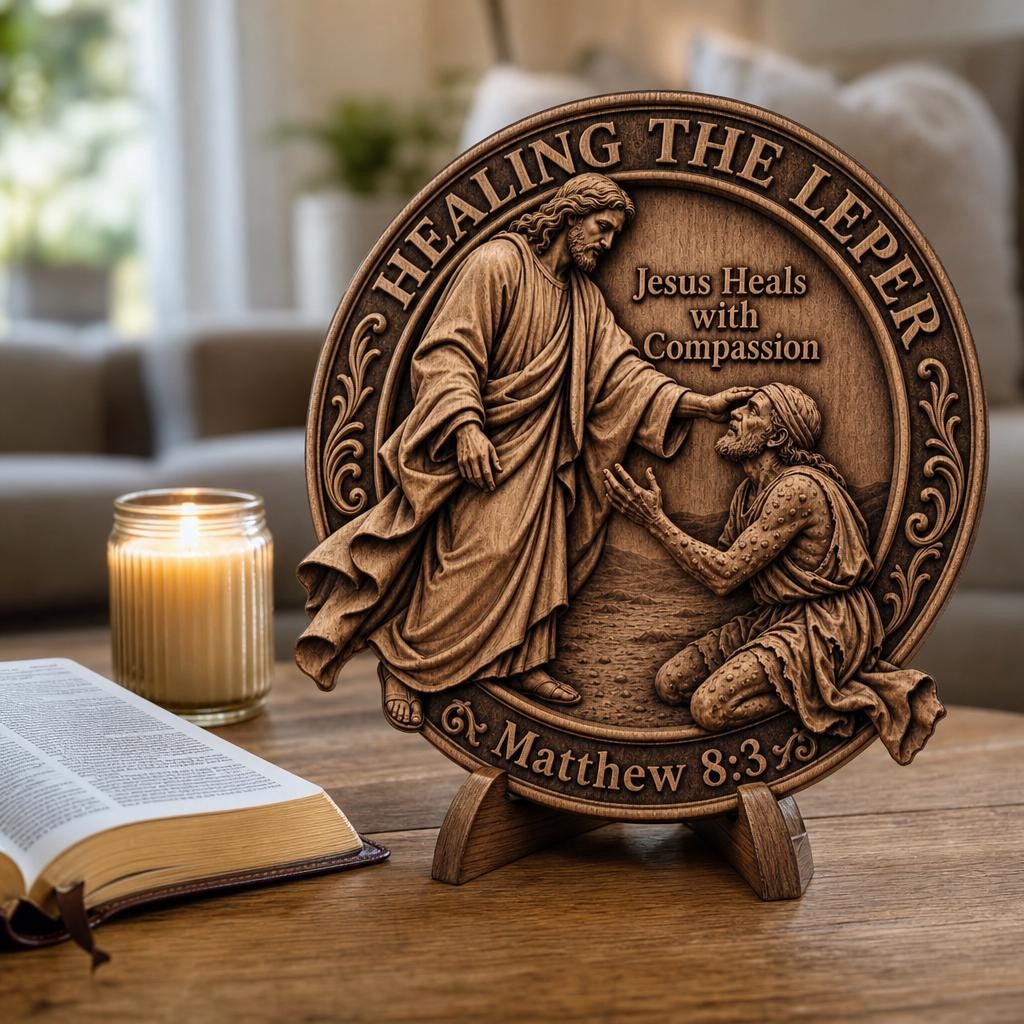 Jesus 3D Illusion Laser Engraving File, Christian PNG Wood Design Bundle