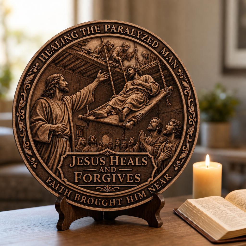 Jesus 3D Illusion Laser Engraving File, Christian PNG Wood Design Bundle