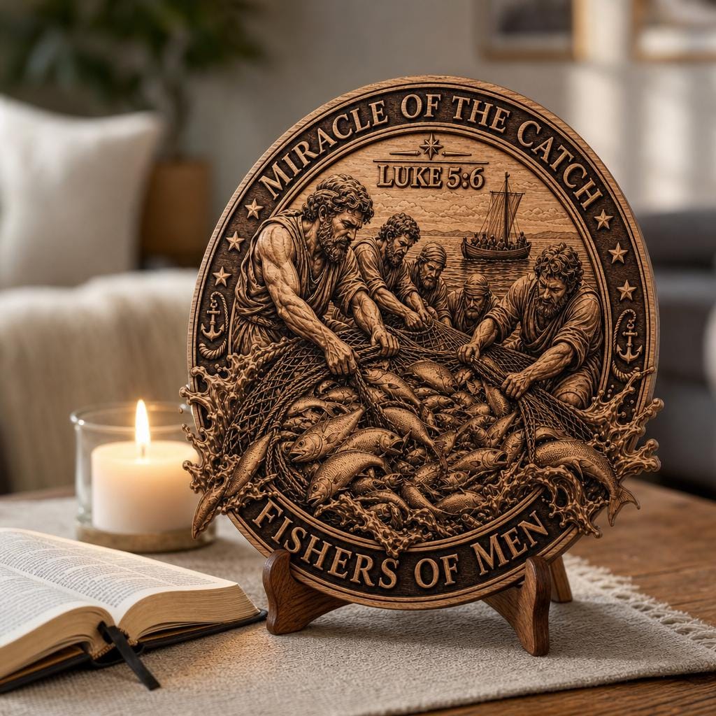 Jesus 3D Illusion Laser Engraving File, Christian PNG Wood Design Bundle