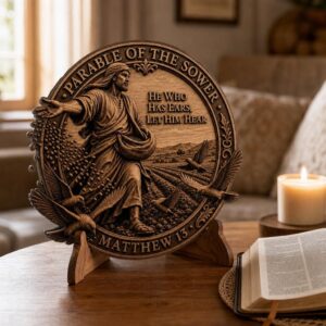 Jesus Parables 3D Illusion Laser Engraving Files, Christian Art Wood Bundle
