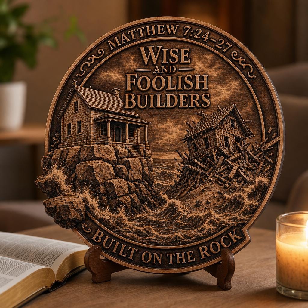 Jesus Parables 3D Illusion Laser Engraving Files, Christian Art Wood Bundle