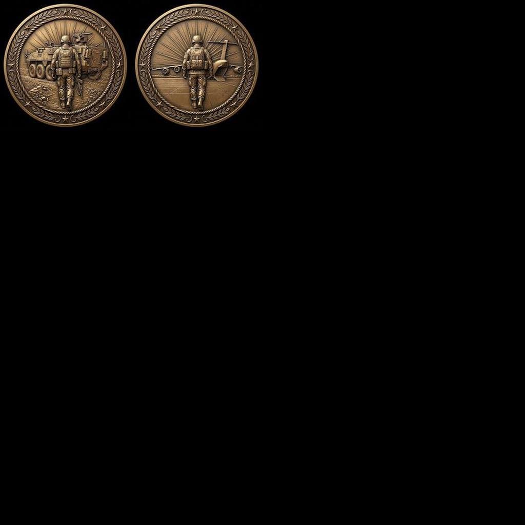 Military Challenge Coin Laser File, Deep Relief Veteran Tribute Medal Map