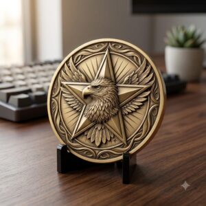 Military Coin Depth Maps, 49 High Detail Relief Files for Laser Engraving