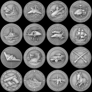 Military Coin Engraving File, Patriotic Medal Relief Laser Depth Map PNG