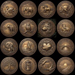 Mom and Dad Memorial Coin Engraving File, Family Heritage Laser Depth Map PNG