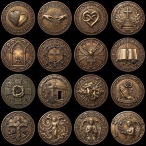 Mom and Dad Memorial Coin Engraving File, Family Heritage Laser Depth Map PNG