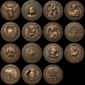 Mom and Dad Memorial Coin Engraving File, Family Heritage Laser Depth Map PNG