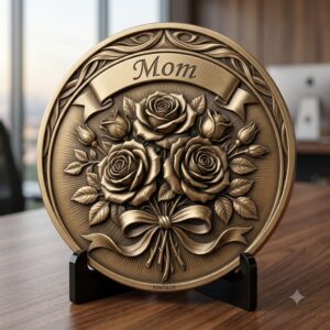 Mom and Dad Memorial Coin Engraving File, Family Heritage Laser Depth Map PNG