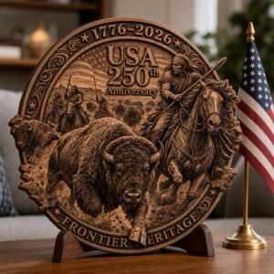 Native American Bison Laser Engraving Design, 3D Ancestral Spirit Wood Plaque