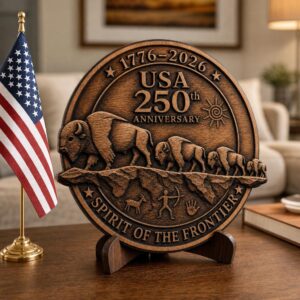 Native American Bison Laser Engraving Design, 3D Ancestral Spirit Wood Plaque