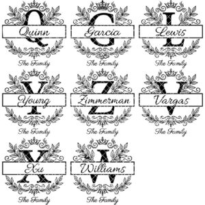Ornate Monogram Letters, Custom Family Name Laser Designs for Chopping Boards