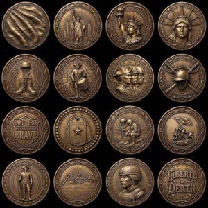 Patriotic Eagle 3D Depth Map, Laser Engraving File for High Relief Coins