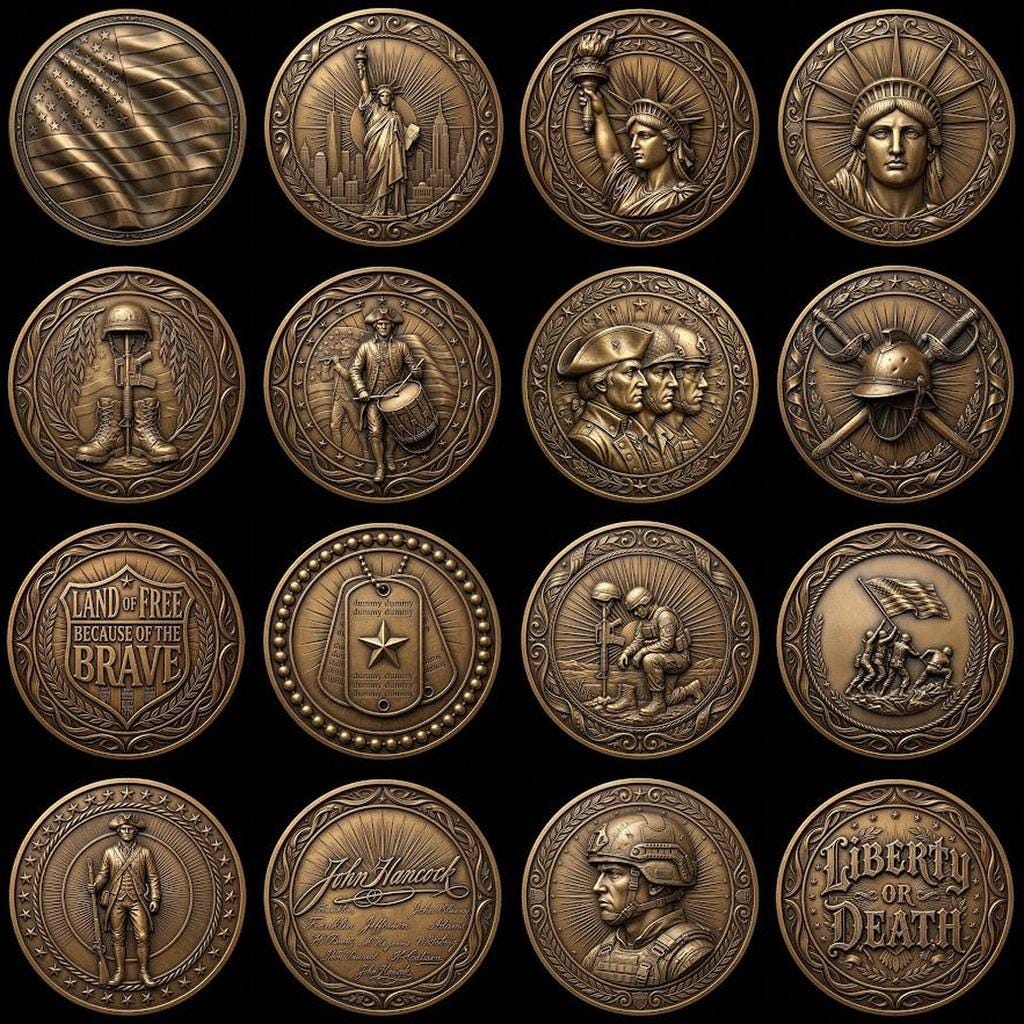 Patriotic Eagle 3D Depth Map, Laser Engraving File for High Relief Coins