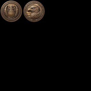 Patriotic Eagle 3D Depth Map, Laser Engraving File for High Relief Coins