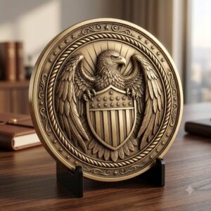 Patriotic Eagle 3D Depth Map, Laser Engraving File for High Relief Coins