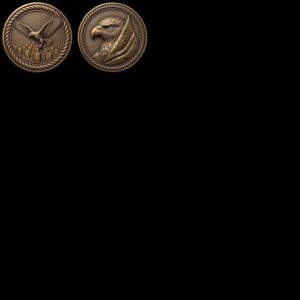 Patriotic Eagle Depth Map, High Relief Laser Coin Engraving PNG Bundle