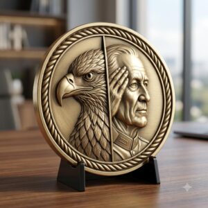 Patriotic Eagle Depth Map, High Relief Laser Coin Engraving PNG Bundle