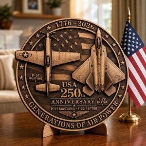 Patriotic Soldier 3D Illusion Laser Engraving PNG, 250th Anniversary Wood Sign