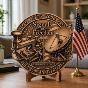 Patriotic Soldier 3D Illusion Laser Engraving PNG, 250th Anniversary Wood Sign