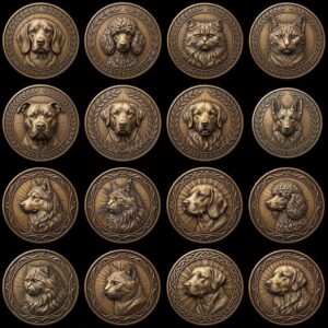 Pet Memorial Coin Laser Depth Map, High Relief Celtic Medallion File