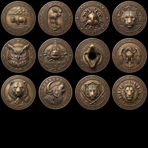 Predator Challenge Coin Laser Relief Bundle, Wild Animal Engraving Depth Map