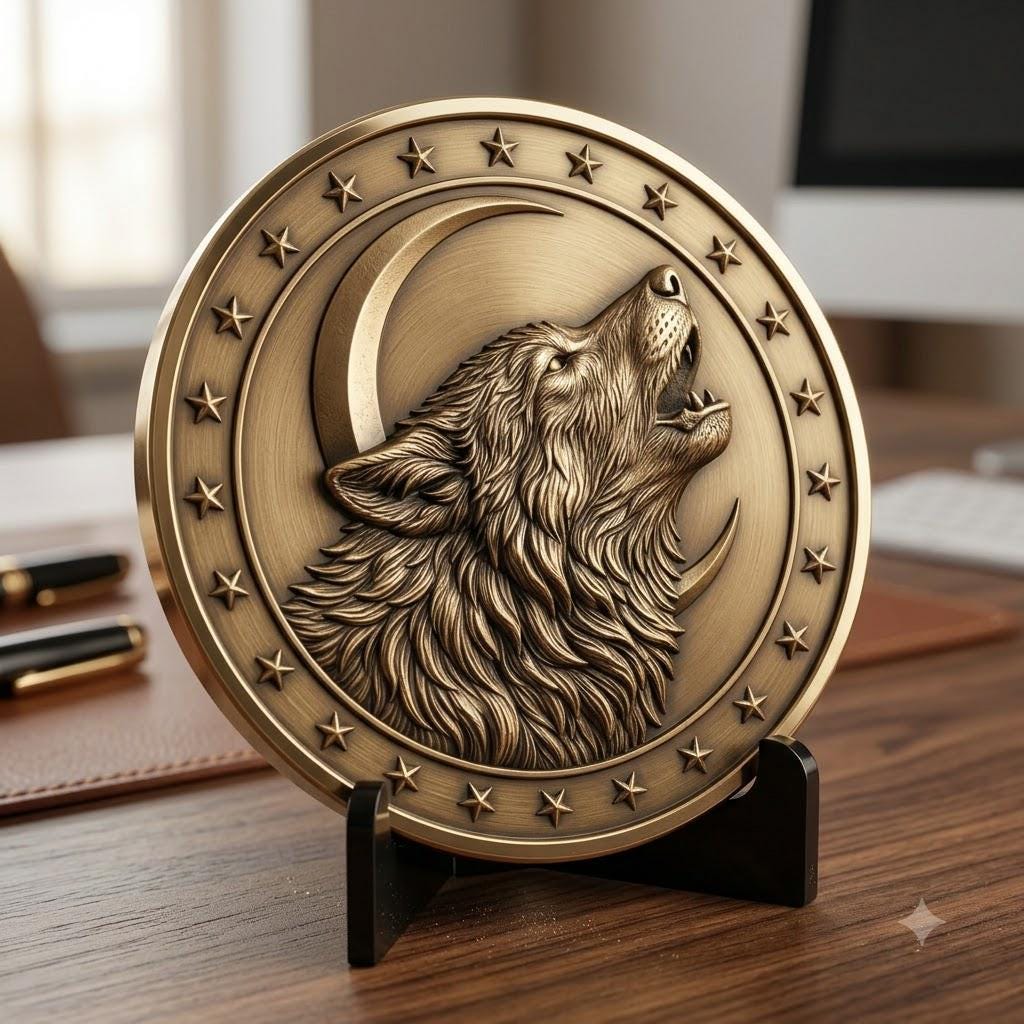 Predator Challenge Coin Laser Relief Bundle, Wild Animal Engraving Depth Map