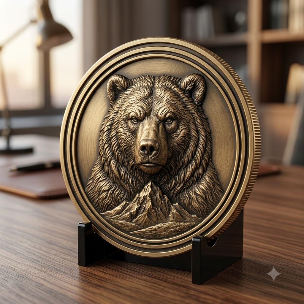 Predator Challenge Coin Laser Relief Bundle, Wild Animal Engraving Depth Map