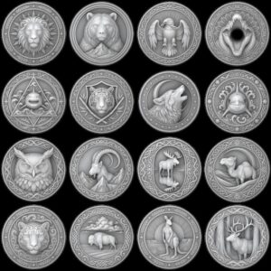 Predator Challenge Coin Laser Relief Bundle, Wild Animal Engraving Depth Map