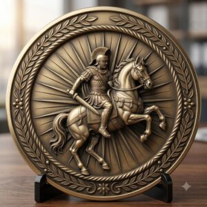 Roman Coin Laser Depth Map, Ancient Emperor Relief PNG Bundle for Engraving