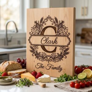 Rustic Harvest Monogram for Laser Engraving, Custom Family Name Board