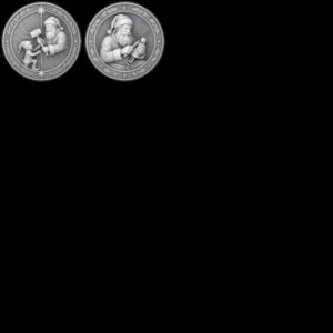 Santa Claus Christmas Laser Relief, Coin Engraving, Depth Map Design Bundle