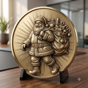 Santa Claus Christmas Laser Relief, Coin Engraving, Depth Map Design Bundle