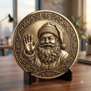 Santa Claus Christmas Laser Relief, Coin Engraving, Depth Map Design Bundle