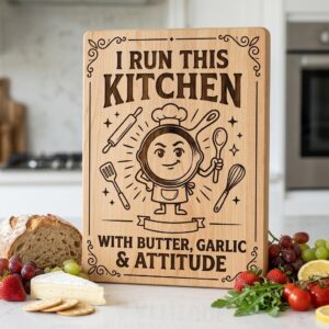 Sassy Farmhouse Kitchen Quotes, Rustic Engraving for Charcuterie Boards