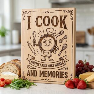 Sassy Farmhouse Kitchen Quotes, Rustic Engraving for Charcuterie Boards