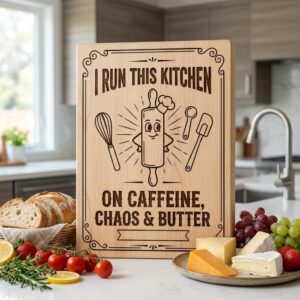 Sassy Farmhouse Kitchen Quotes, Rustic Engraving for Charcuterie Boards