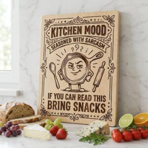 Sassy Farmhouse Kitchen Quotes, Rustic Engraving for Charcuterie Boards
