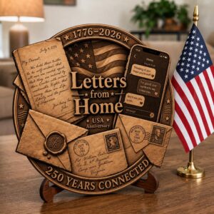 USA 250 Anniversary Laser Engraving File, Patriotic 3D Illusion Wood Plaque